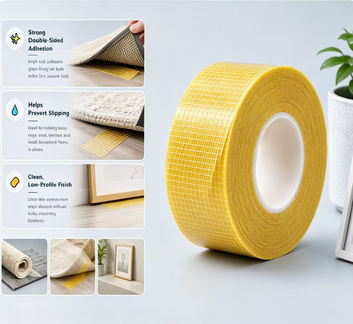 Double‑Sided Duct Tape — Strong, Waterproof, Residue‑Free