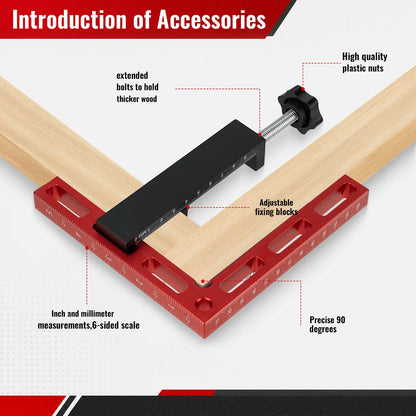 90° Woodworking Corner Clamp Set