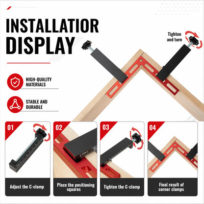 90° Woodworking Corner Clamp Set