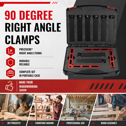 90° Woodworking Corner Clamp Set