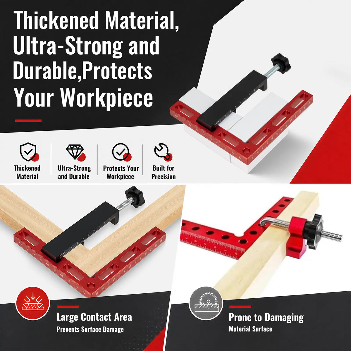 90° Woodworking Corner Clamp Set