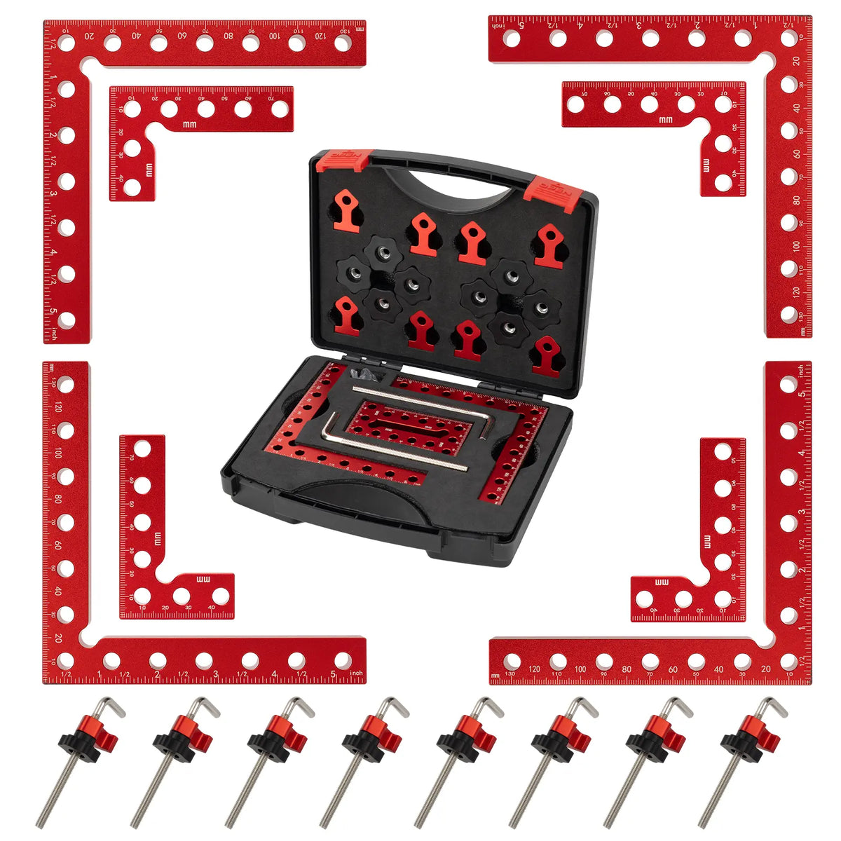 90° Woodworking Corner Clamp Set