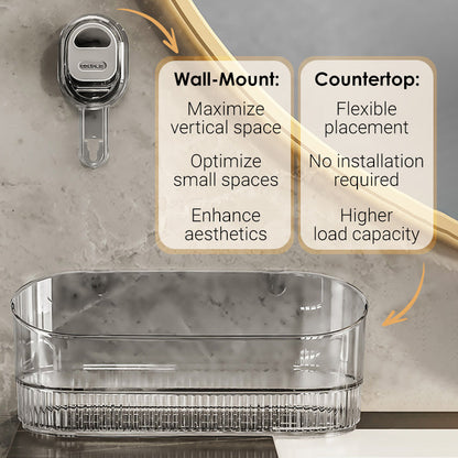 Suction Cup Storage Rack with Drain Hole