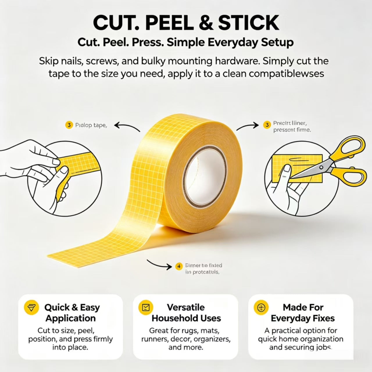 Double‑Sided Duct Tape — Strong, Waterproof, Residue‑Free